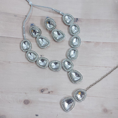 Anahat collection Alloy Silver Silver Jewellery Set(Pack of 1)