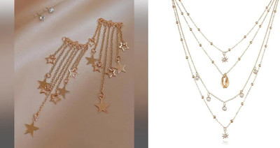 Gauri Fashions Alloy Gold, Silver Jewellery Set(Pack of 2)