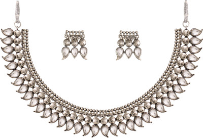 CUTE GOLD Copper Gold-plated White Jewellery Set(Pack of 3)