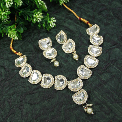 joy of jewels Alloy White Jewellery Set(Pack of 1)