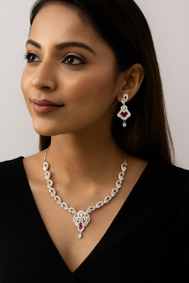 Gujarat Grace Collection Sterling Silver Silver Jewellery Set(Pack of 1)