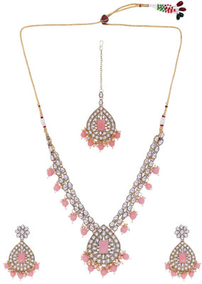 ANOUK Brass Gold-plated Gold, Pink, White Jewellery Set(Pack of 4)