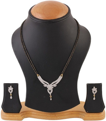 Sitashi Alloy Gold-plated Silver, Black, Gold Jewellery Set(Pack of 1)
