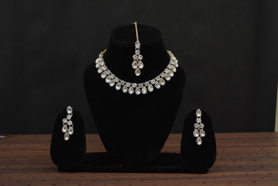 manira Alloy Gold-plated Gold Jewellery Set(Pack of 4)
