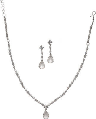 RANIT CREATION Brass Rhodium White Jewellery Set(Pack of 1)