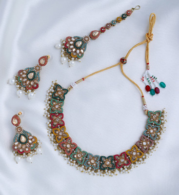 the zoki Brass Brass Multicolor Jewellery Set(Pack of 1)