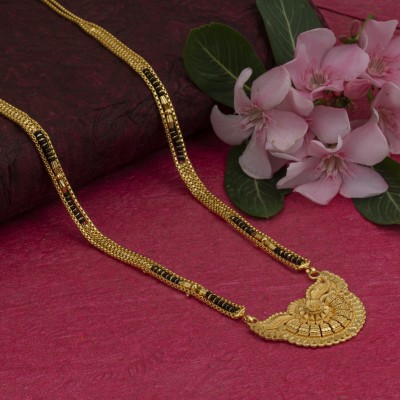 RAMDEV ART FASHION JEWELLERY Brass Gold plated Designer Mangalsutra For women and Girls Copper Mangalsutra