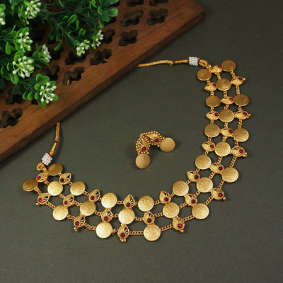 Gyaan Jewels Alloy Gold-plated Gold Jewellery Set(Pack of 3)