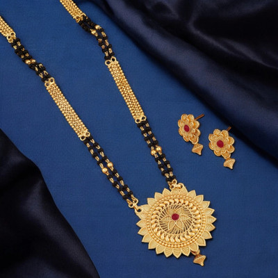 Seora Alloy Gold-plated Gold Jewellery Set(Pack of 2)