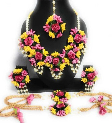 VIP Fashions Alloy Pink, White, Yellow Jewellery Set(Pack of 1)
