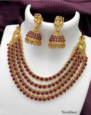 Shilpa Creation Alloy Red Jewellery Set(Pack of 1)
