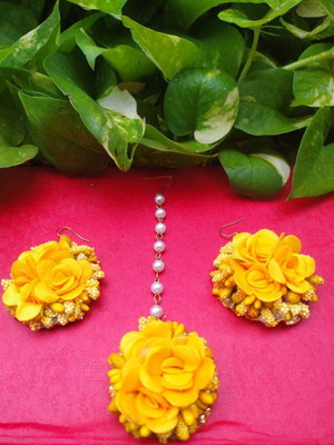 Agarwalproduct Fabric Yellow Jewellery Set(Pack of 1)