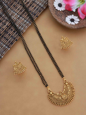 Ruhi Alloy Gold-plated Gold Jewellery Set(Pack of 1)