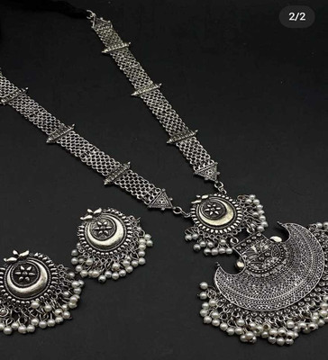 DF DEB FASHION Alloy Silver Jewellery Set(Pack of 1)