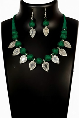 A S enterprize Oxidised Silver Green Jewellery Set(Pack of 1)
