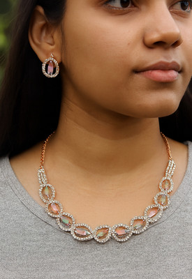 SUTRA ENTERPRISES Alloy Rose Gold Jewellery Set(Pack of 1)