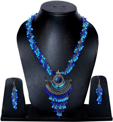 DazzleDream Plastic Blue Jewellery Set(Pack of 1)