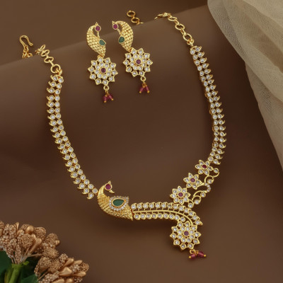 SHREEJI FASHION JEWELLRY Brass Gold-plated Multicolor Jewellery Set(Pack of 1)