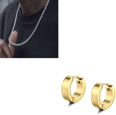 MAATRCHAAYA Stainless Steel Sterling Silver, Gold-plated Gold, Silver Jewellery Set(Pack of 2)