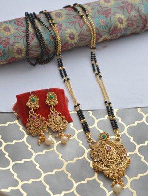 AAKASHTRADERSRK Copper Gold-plated Multicolor Jewellery Set(Pack of 1)