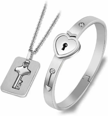 P. R. PRINTS Stainless Steel Silver Jewellery Set(Pack of 1)