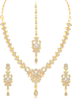 Sukkhi Alloy Gold-plated Gold Jewellery Set(Pack of 4)