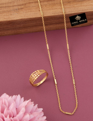 Jewel WORLD Alloy Gold-plated Gold Jewellery Set(Pack of 1)