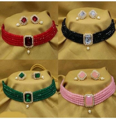 Asl World Alloy Multicolor Jewellery Set(Pack of 4)