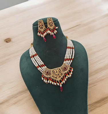 parth fancy artificial Alloy Gold-plated Multicolor Jewellery Set(Pack of 1)