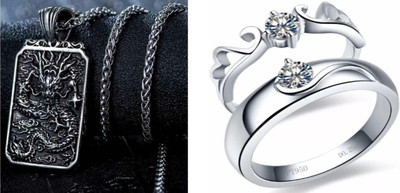 ruby collection Alloy Silver, Silver Jewellery Set(Pack of 2)