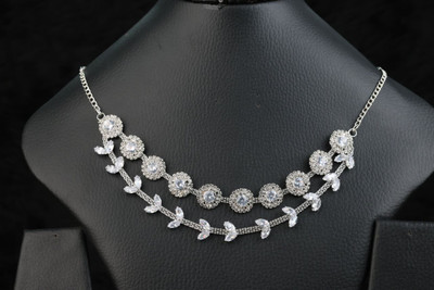 Shreeji Jewels Brass Silver Jewellery Set(Pack of 2)