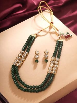 yellow chmes Metal Gold-plated Green, Silver Jewellery Set(Pack of 1)