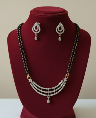 Fashion Didi Alloy Silver Black, Silver Jewellery Set(Pack of 1)