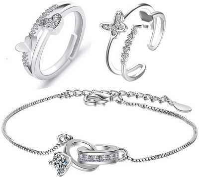 Thrillz Stainless Steel Silver Silver Jewellery Set(Pack of 3)