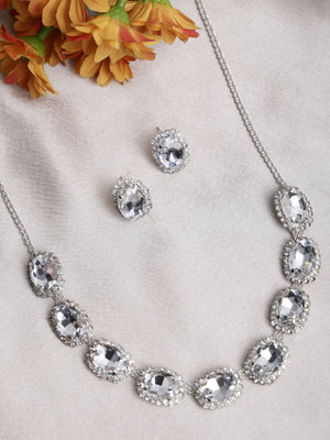 Shree Shyam Alloy White Jewellery Set(Pack of 2)