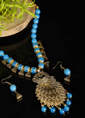 Opus Gems Alloy Blue Jewellery Set(Pack of 1)