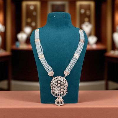 Shreeji Jewels Brass White Jewellery Set(Pack of 1)