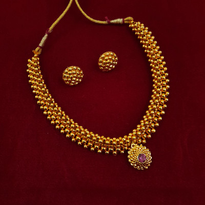 Swaroop Designer Alloy Gold-plated Gold Jewellery Set(Pack of 1)