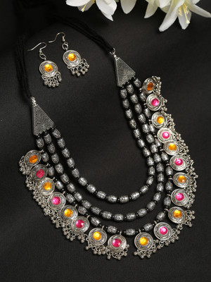 Dressberry Alloy Silver Multicolor Jewellery Set(Pack of 3)