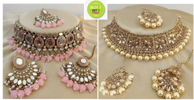 JMBW INTERNATIONAL Alloy Pink Jewellery Set(Pack of 1)