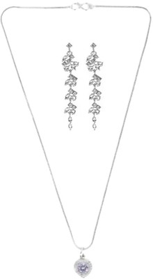 SRK Fashions Alloy White, Silver Jewellery Set(Pack of 1)