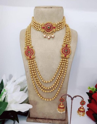VISIONINSIGHTS Alloy Gold-plated Gold Jewellery Set(Pack of 1)