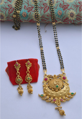 AAKASHTRADERSRK Copper Gold-plated Gold Jewellery Set(Pack of 1)