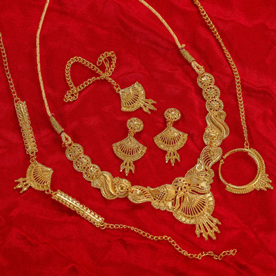 YASH ENTERPRISE Brass Gold-plated Gold Jewellery Set(Pack of 1)