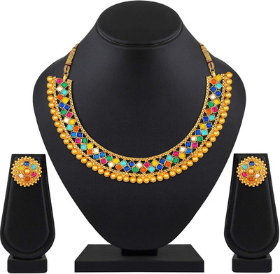 Prihul Creation Metal Gold-plated Multicolor Jewellery Set(Pack of 3)