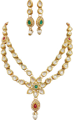 EVY Copper Gold-plated Multicolor Jewellery Set(Pack of 1)
