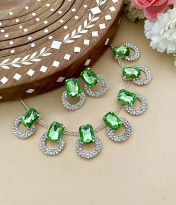 DENICRAAS Alloy Green Jewellery Set(Pack of 1)