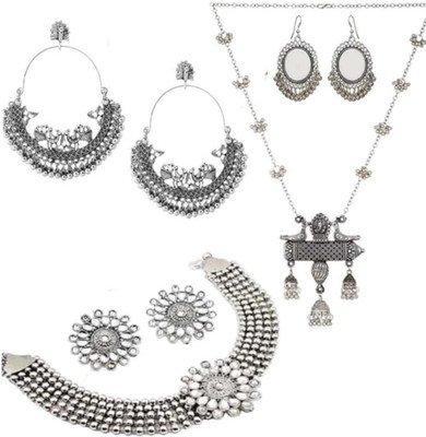 MAYRA TRADING Alloy Silver Jewellery Set(Pack of 1)