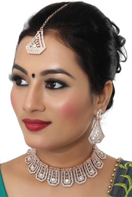 RINA ENTERPRISES Alloy Rhodium Silver Jewellery Set(Pack of 1)