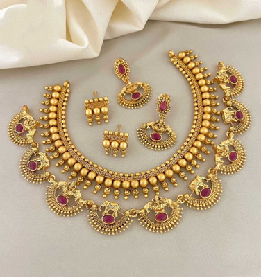 Romil Brass Gold-plated Gold Jewellery Set(Pack of 1)